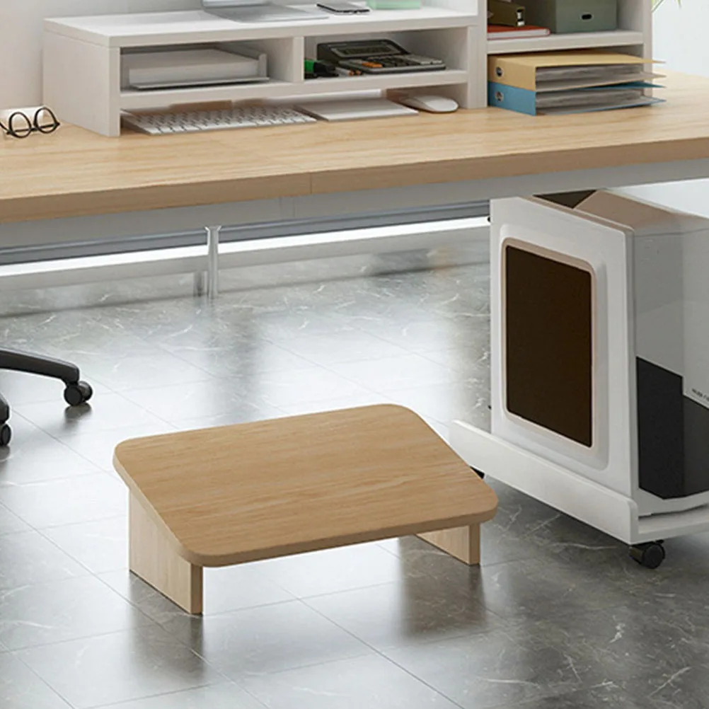 Fußhocker aus Holz, rutschfest, tragbar, Trittleiter für Zuhause, Büro, Bett, Arbeitszimmer, unter dem Schreibtisch, Fußstütze, kompaktes Design