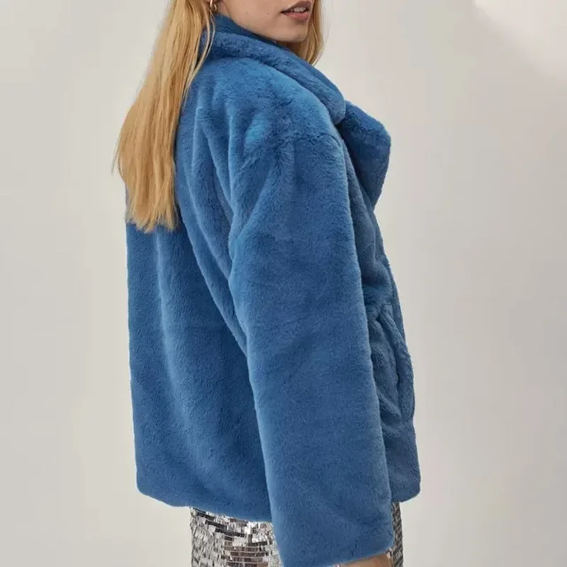 Winter Women\'s Imitation Fur Coat Oversized Super Hot Coats Parkas Thickened Long Hooded Faux Fur Jacket Easy Fashion