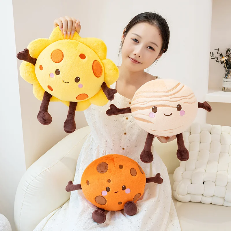 10/20 cm Cartoon Creatieve Planeet Pluche Pop Hanger Aarde Mars Maan Zon Saturnus Venus Knuffel Woondecoratie Cadeau voor Kinderen