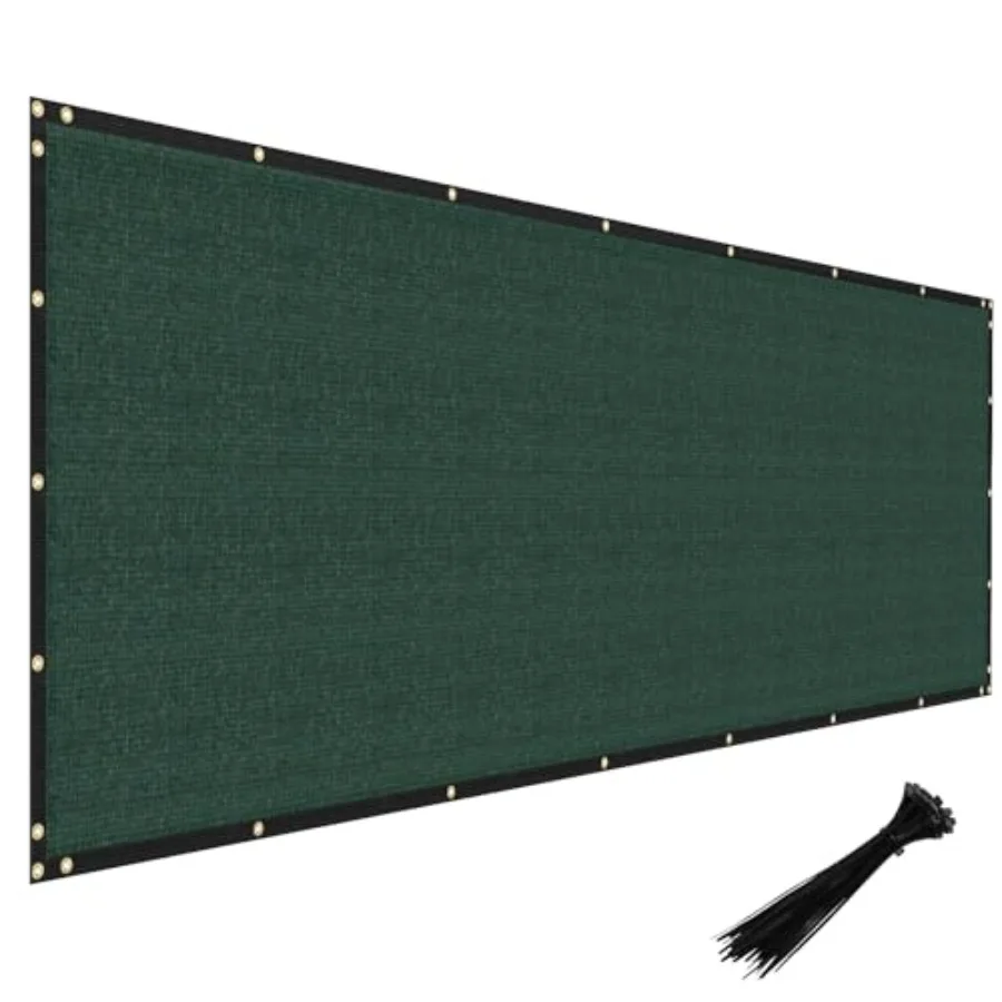 

Затеняющая сетка для ограждений 4' x 50' (1.22м x 15.24м) для защиты от ветра, сверхпрочная, с латунными люверсами, для сада
