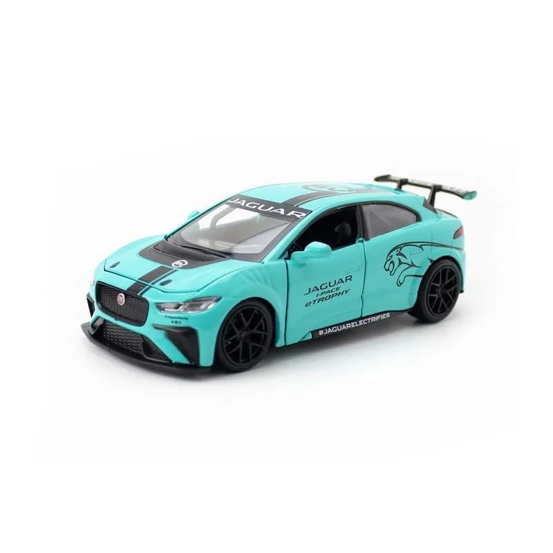 Simulation 1:32 Juguar I-Pace e-trophy Alloy Car Model With Sound And Light Collective Miniature Voiture Boy Car Toy Gift