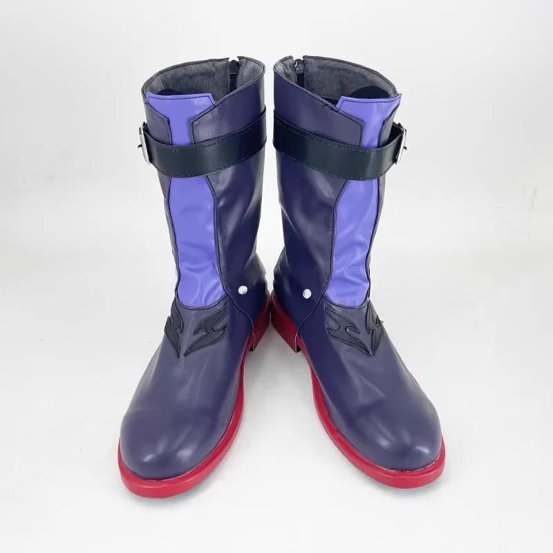 Moze Cosplay Shoes Game Honkai: Star Rail Moze كعب مسطح حذاء رجالي للهالوين أزرق من جلد البولي يوريثان حذاء كوسبلاي للرجال