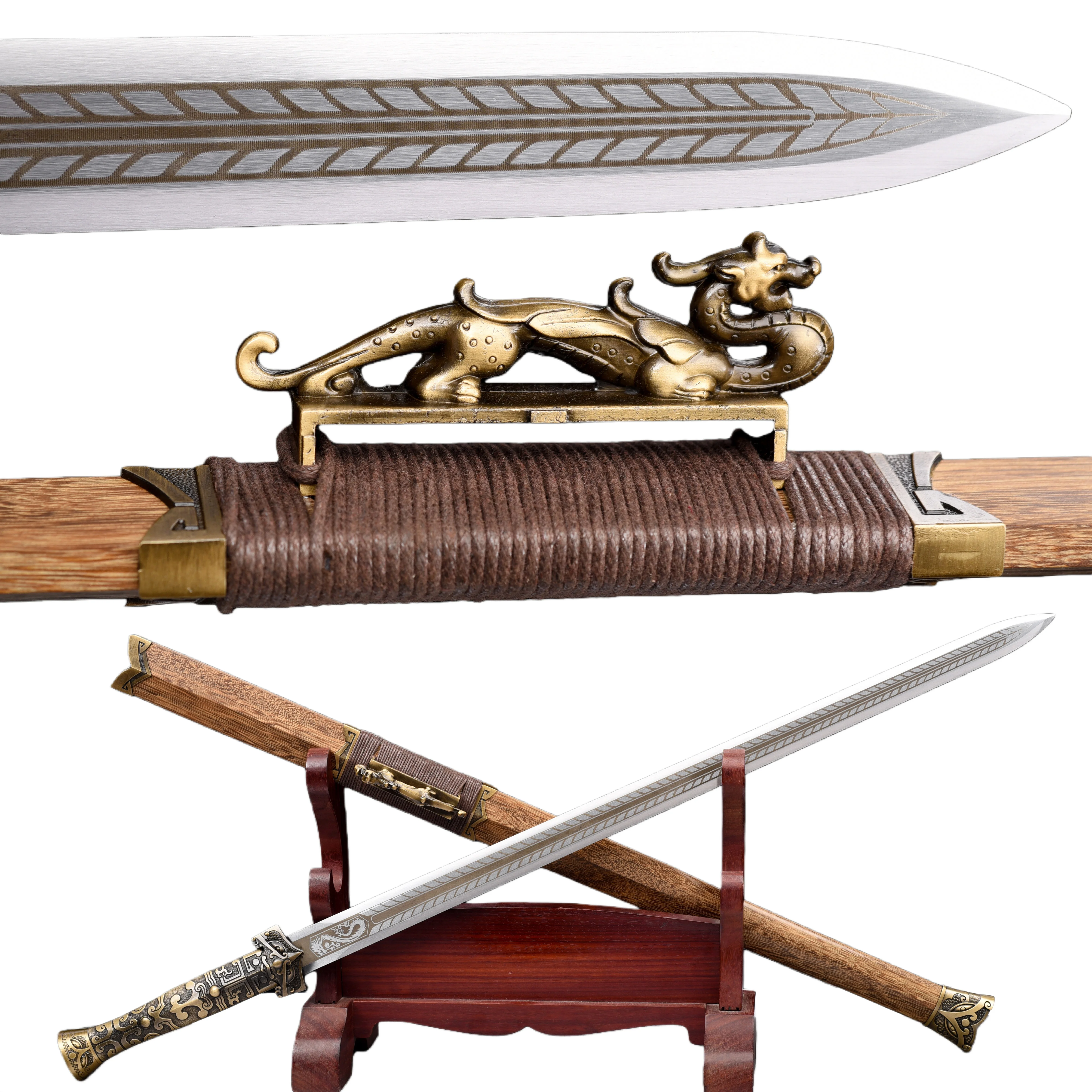 Medieval Chinese dragon knight sword cosplay role-playing decoration performance,samurai sword ninja katana,collected by martial