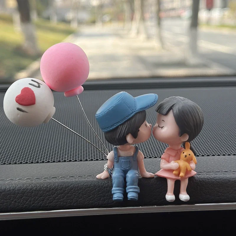 1pc Car Decoration Cute Cartoon Couples Action Car Dashboard Decorations  Cute Lovely Kiss  Cute Ornaments cars accessories