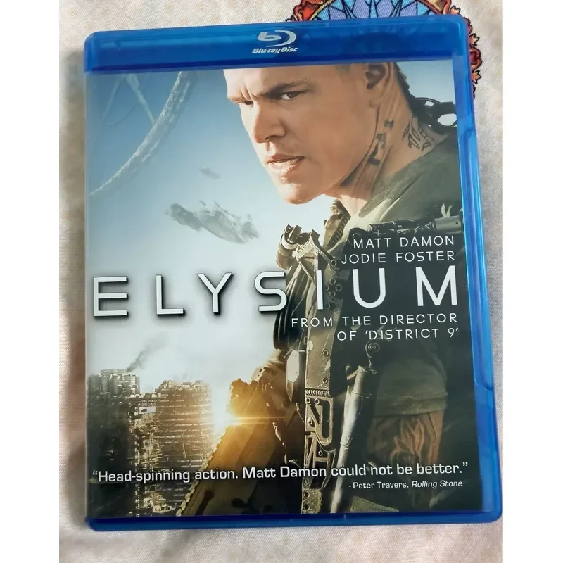 Elysium Hong Kong Edition Blu-ray Movie Disc Original Hong Kong Version