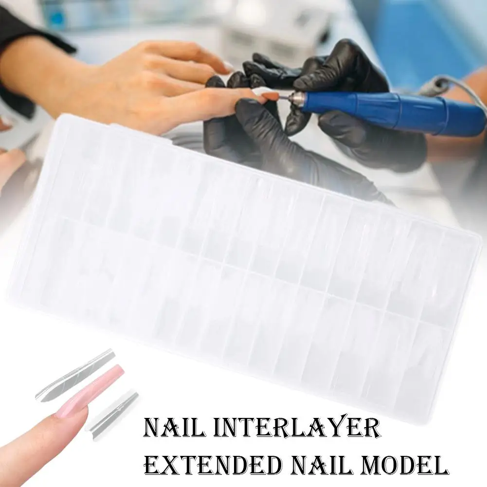 180/240 Uds sándwich uñas formas duales cubierta completa formas de manicura transparentes moldes de almendras herramientas extensión de uñas R0F0