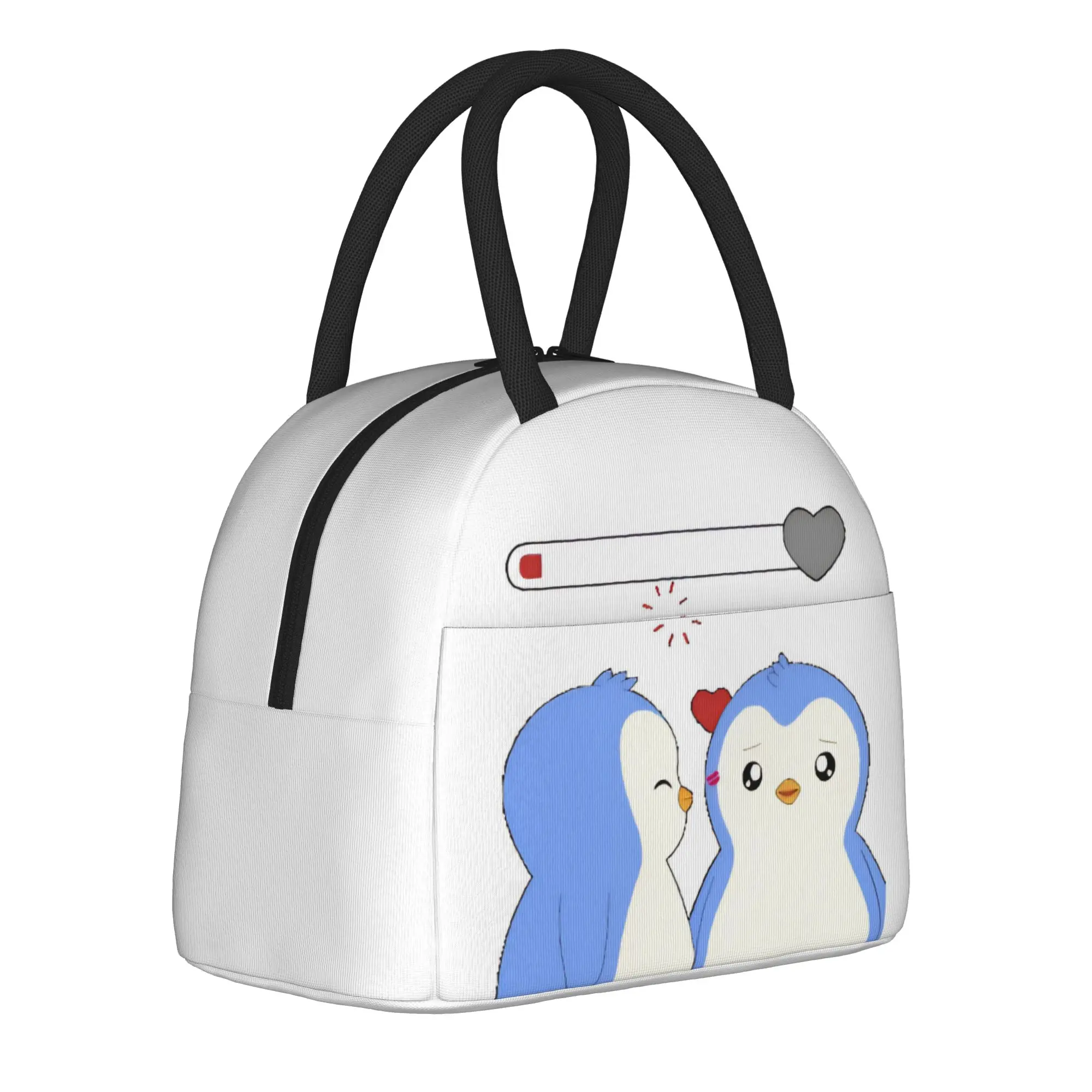 P-Pudgy Penguin Cartoon Insulated Lunch Bag Large  Lunch Container Cooler Bag Lunch Box Tote Beach  Outdoor Men Women