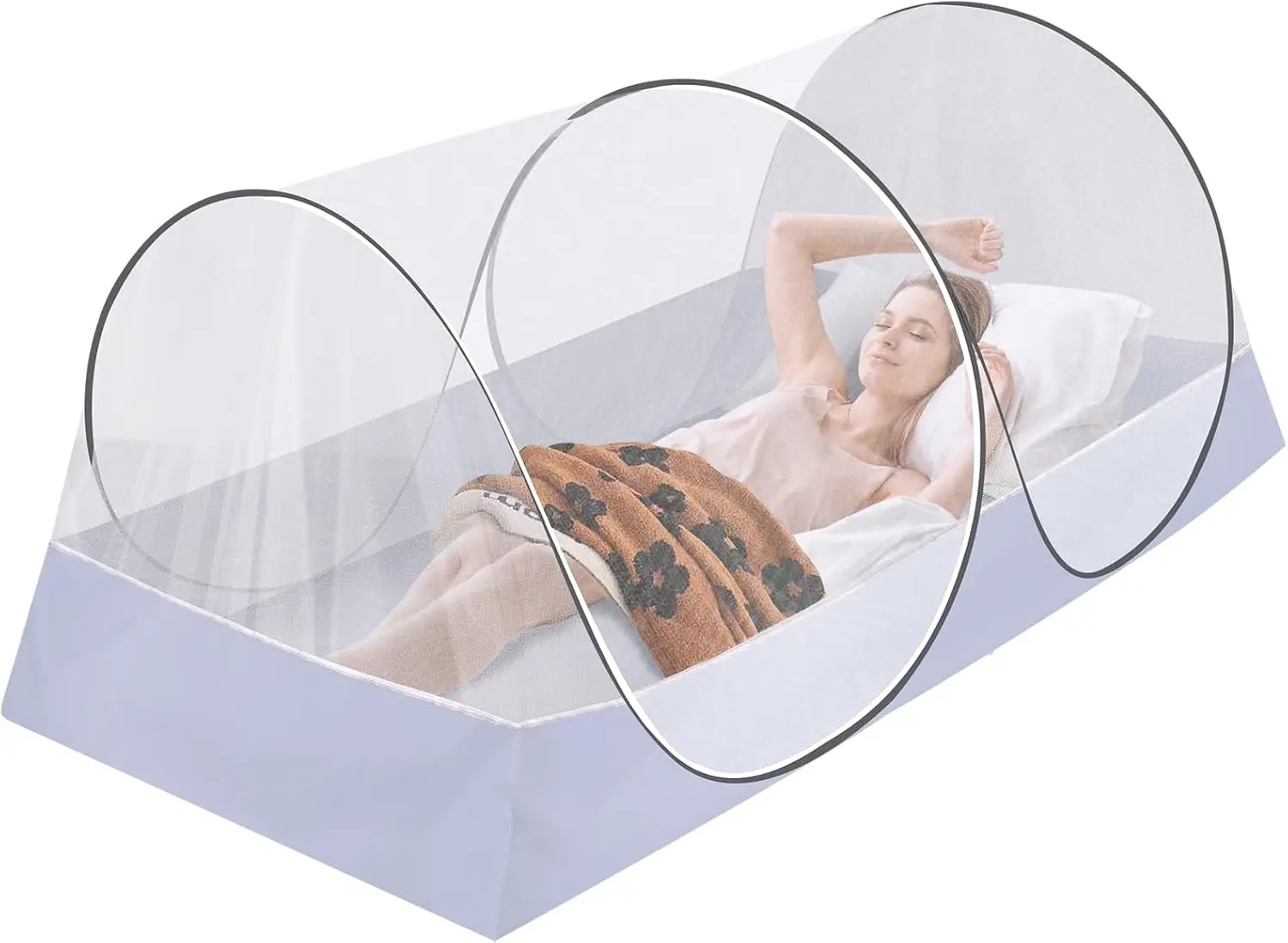 

Large Pop-Up Mosquito Tent, Portable Foldable Net for Bed Camping Travel Patio (78x41x31in)