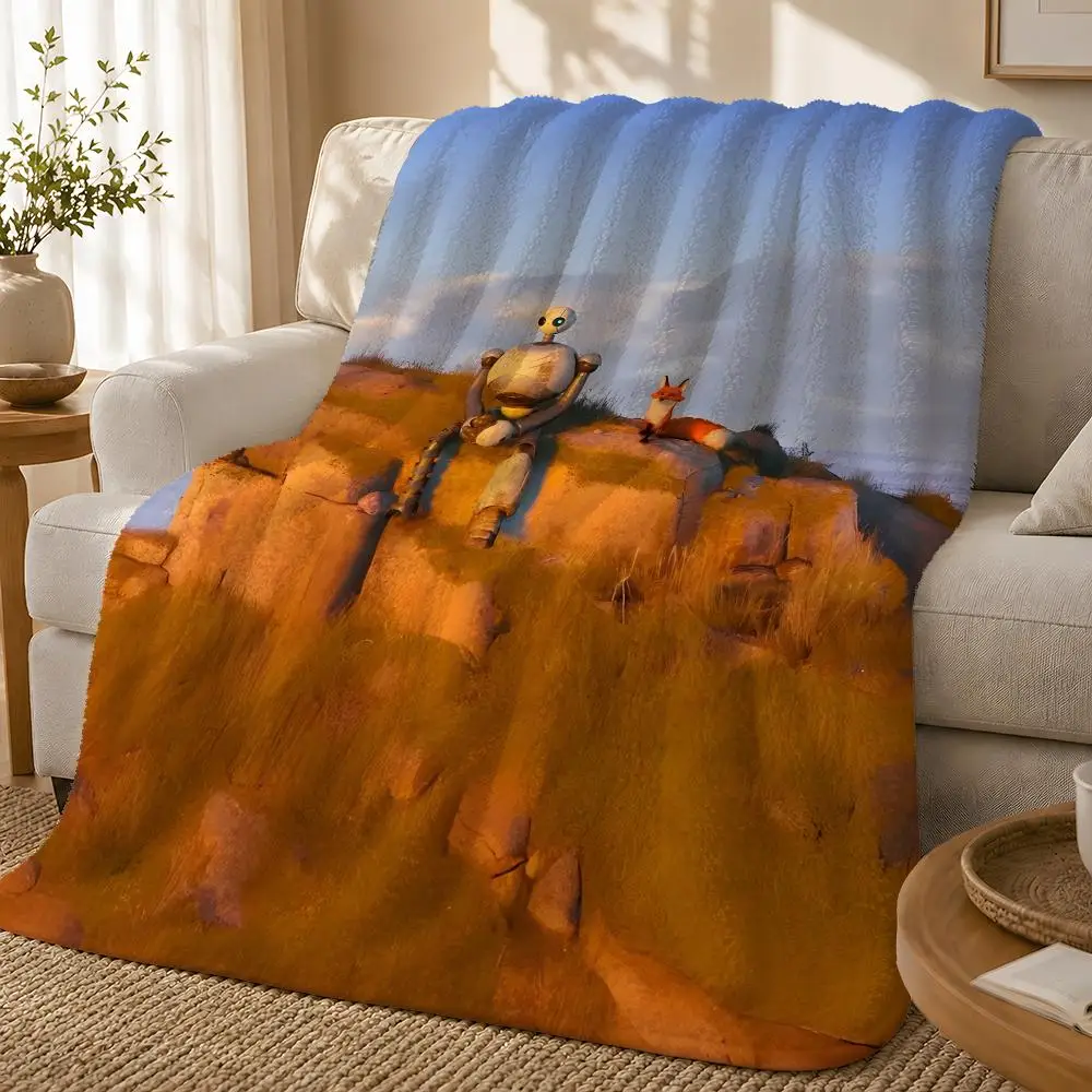 The Wild Robot Throw 1pc Flannel Blanket Soft Lightweight Warm Cozy For Bedroom Sofa Bed