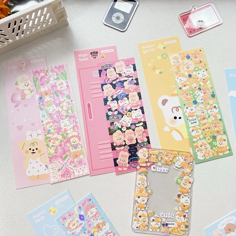 Cute Cartoon Bunny Bear Stickers DIY Hand Account Collage Scrapbooking Diary Album Journaling Stationery School Supplies