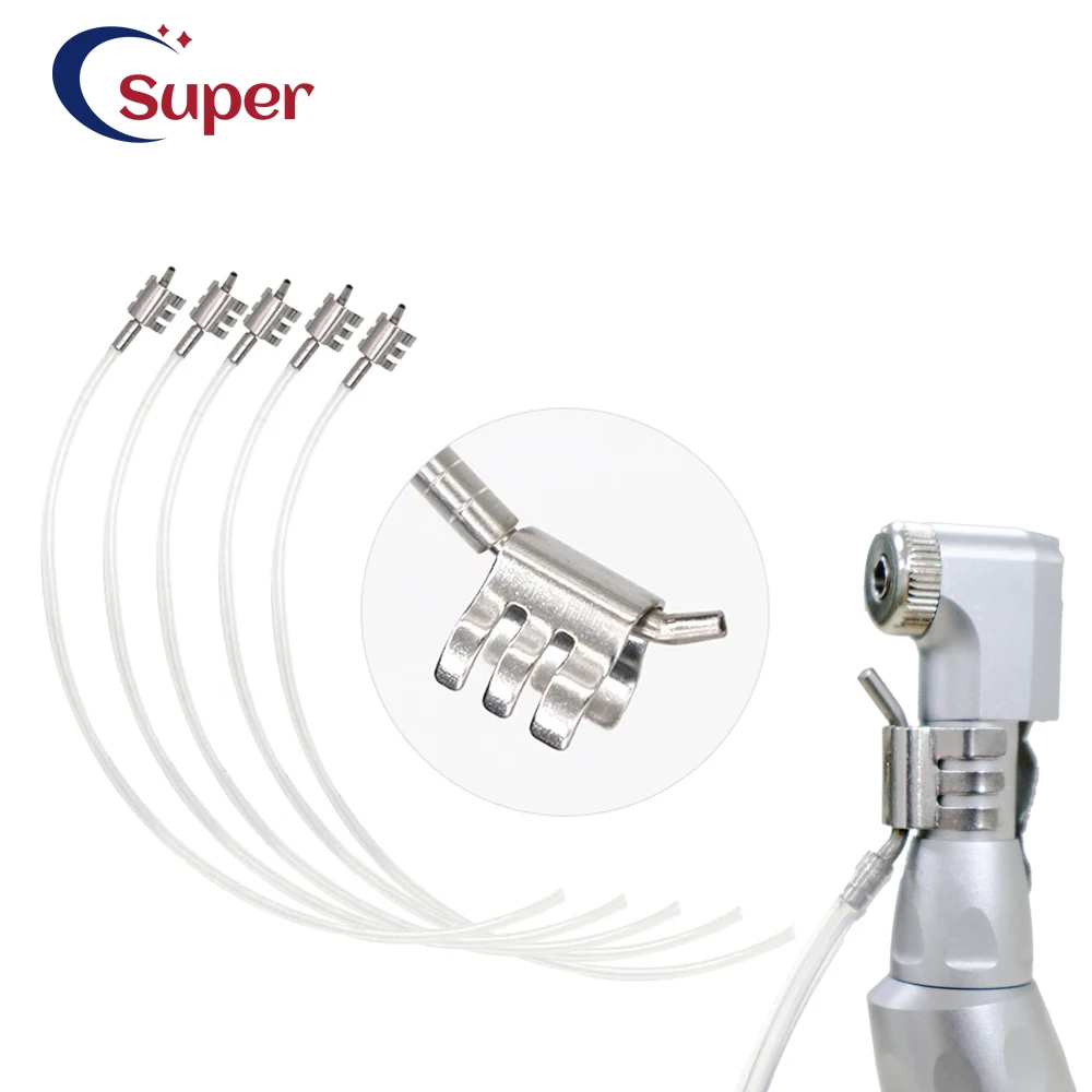 5pcs Dental Low Speed Handpiece Air Motor Tubes Pipes Hoses Clip Pipe External Spay Nozzle Dental Phone Water Pipe Accessories