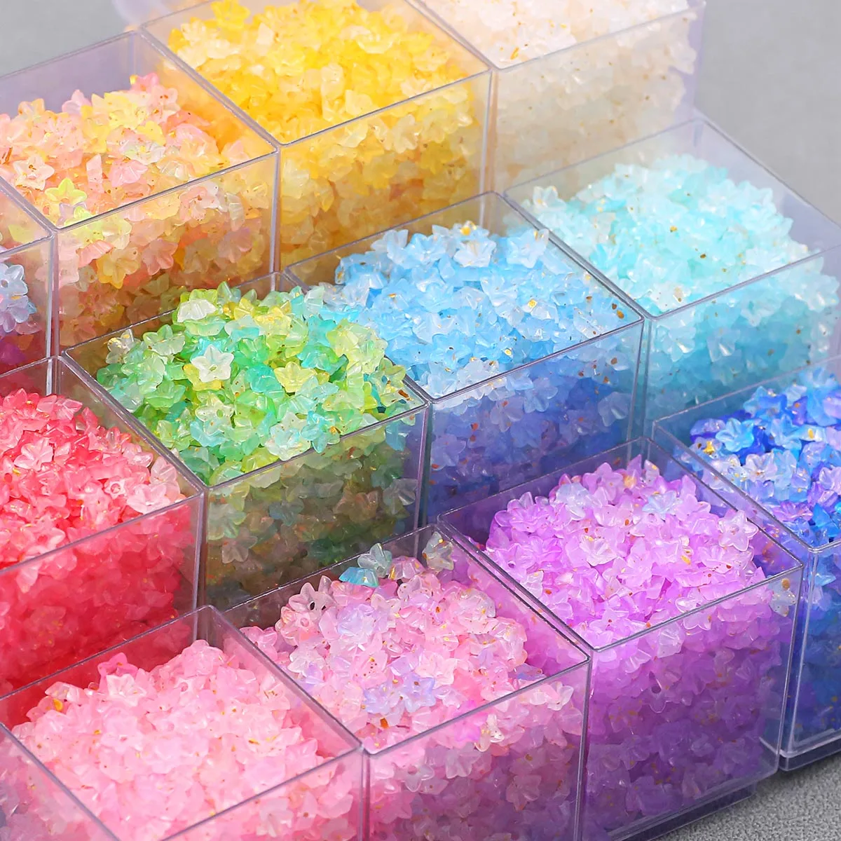 

1000Pcs Flower Shaped Acrylic Beads Cherry Blossom Spacer Beads for Jewelry DIY Making Bracelet Hair Earring Supply Wholesale