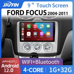 JIUYIN Android 12 Car Radio for Ford Focus 2 3 Mk2 Mk3 2004 2005 - 2011 Multimedia Player Navigation GPS 2Din Carplay Stereo DVD