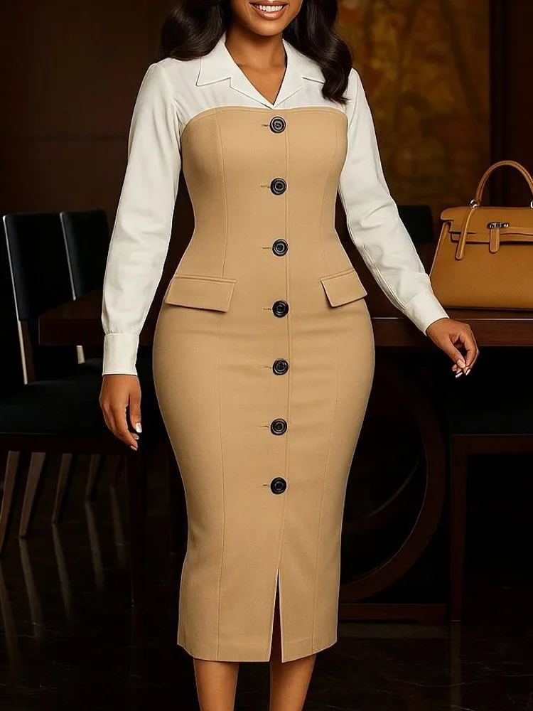 

Африканские платья для женщин, элегантное платье дашики 202, осенне-зимнее платье миди, женская традиционная африканская одежда Fairy Dreaes