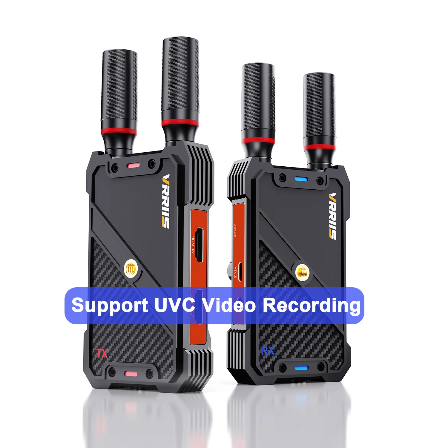 

Pro 5G 400M Wireless HDMI Extender Transmitter Receiver Support NP-F Battery Camera Live Streaming UVC Video Recording Capture