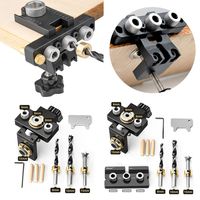 Durable 3 in 1 Woodworking Pocket Hole Jig Aluminum Alloy Drilling Guide Locator Puncher Tool for Furniture