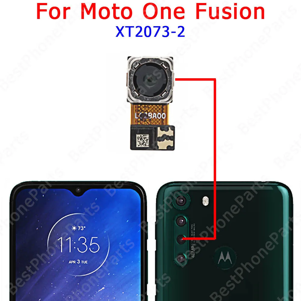 Rear Big Selfie Backside Back View Front Camera Module For Motorola Moto One Action Fusion Hyper Vision Replacement