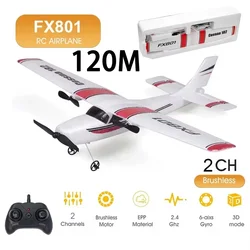 FX801 RC Plane 2.4G 2CH RTF RC Brushless Wingspan Foam Aircraft and Accessories Fixed Wingspan Airplane RC Glider Toys Gifts