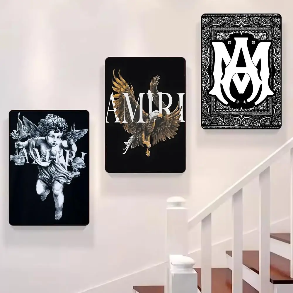 أزياء العلامة التجارية أ-أميري-is اللوحة الخط HD طباعة تجعد الحرة جدارية الفن صور لغرفة المعيشة ديكور جدران المنزل قماش