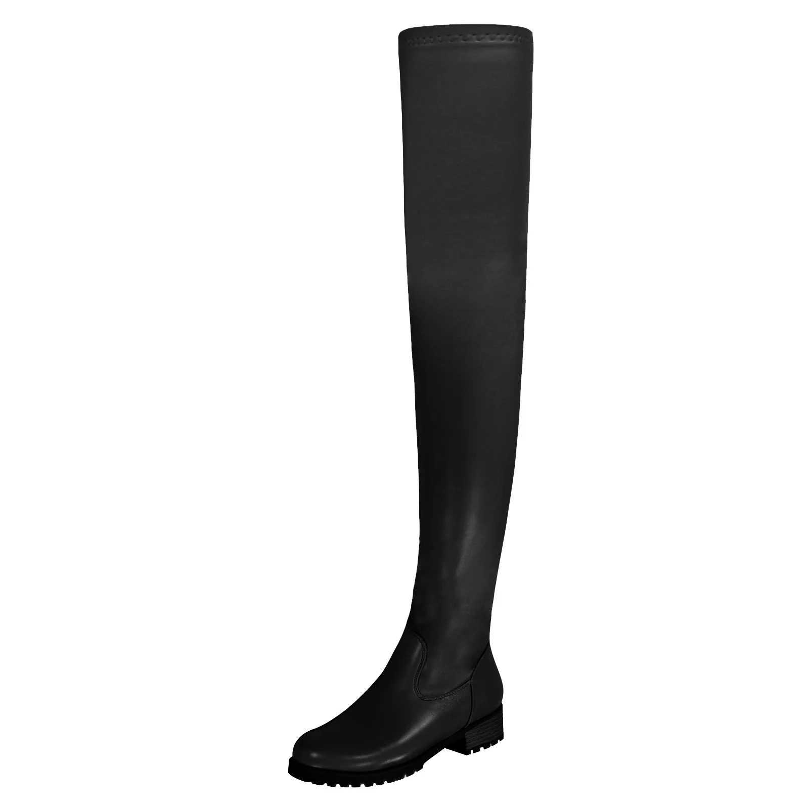 Ins Sexy Ladies Over Knee Boots Women Thick Heel Slim Winter Plus Stretch Flats Riding Long Boots Autumn Motorcycle Shoes