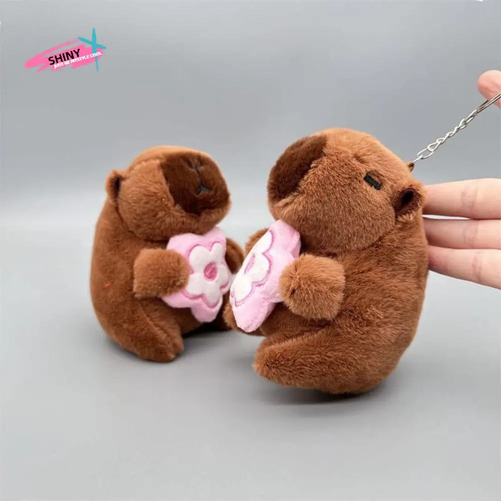 

Fashion Cartoon Capybara Keychain Soft Kawaii Plush Capybara Pendant Stuffed Bag Hanging Plush Dolls Christmas Present