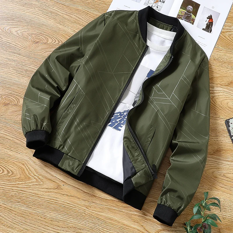 

2023 Autumn New Youth Fashion Trend Casual Coat Top Men's Korean Style Versatile Stand Neck Jacket Coat