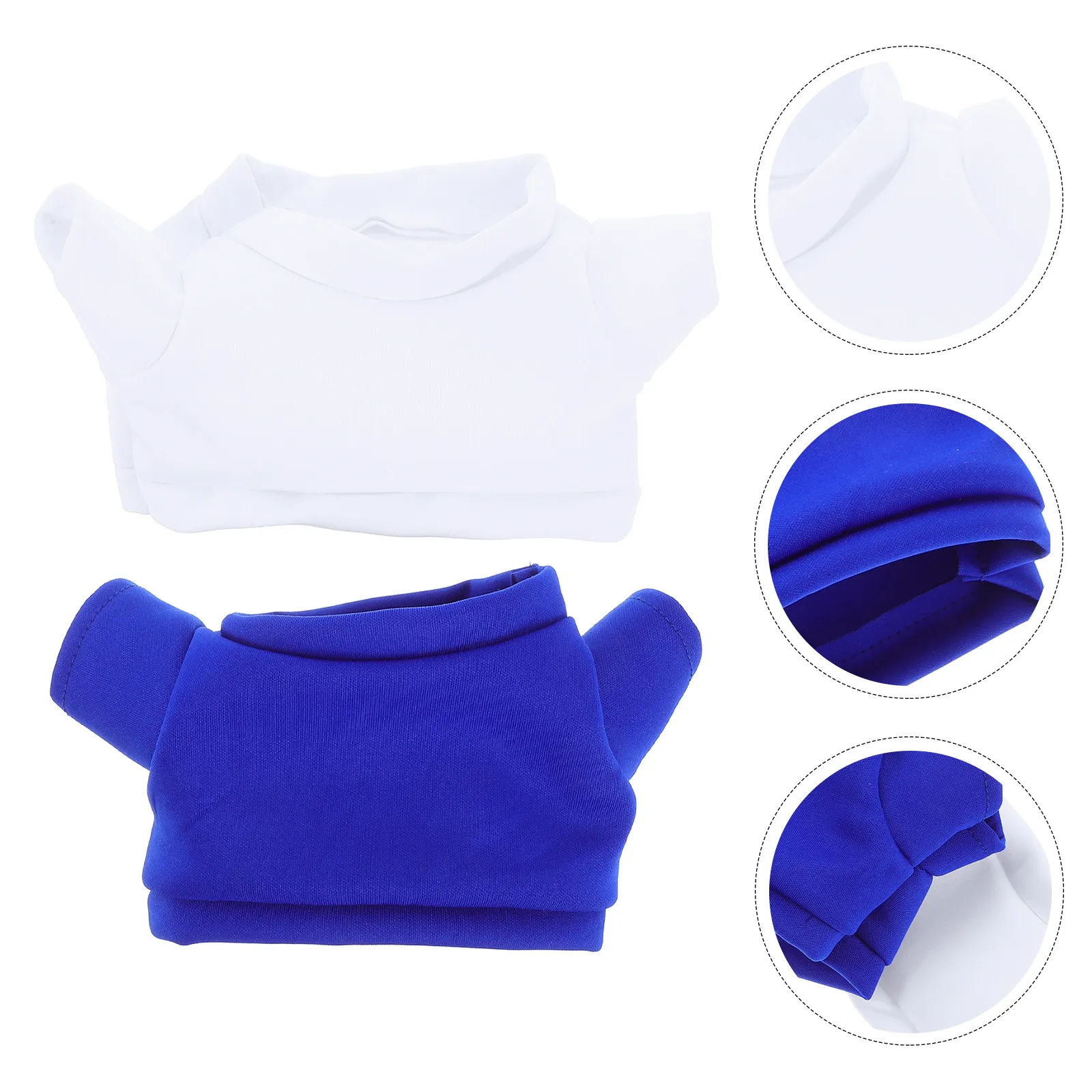 

2Pcs Cute Tiny Bear T-Shirts for Stuffed Animals Soft Comfortable Interchangeable Clothing Replacement Outfit Accessory Cartoon