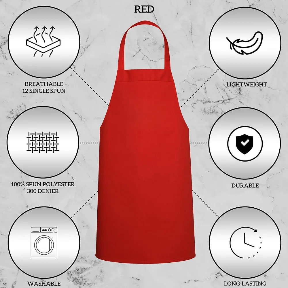 120 Pack Professional Chef Apron – Grilling Aprons for Men, Waterproof Cooking Apron for BBQ, Work or Restaurant Use