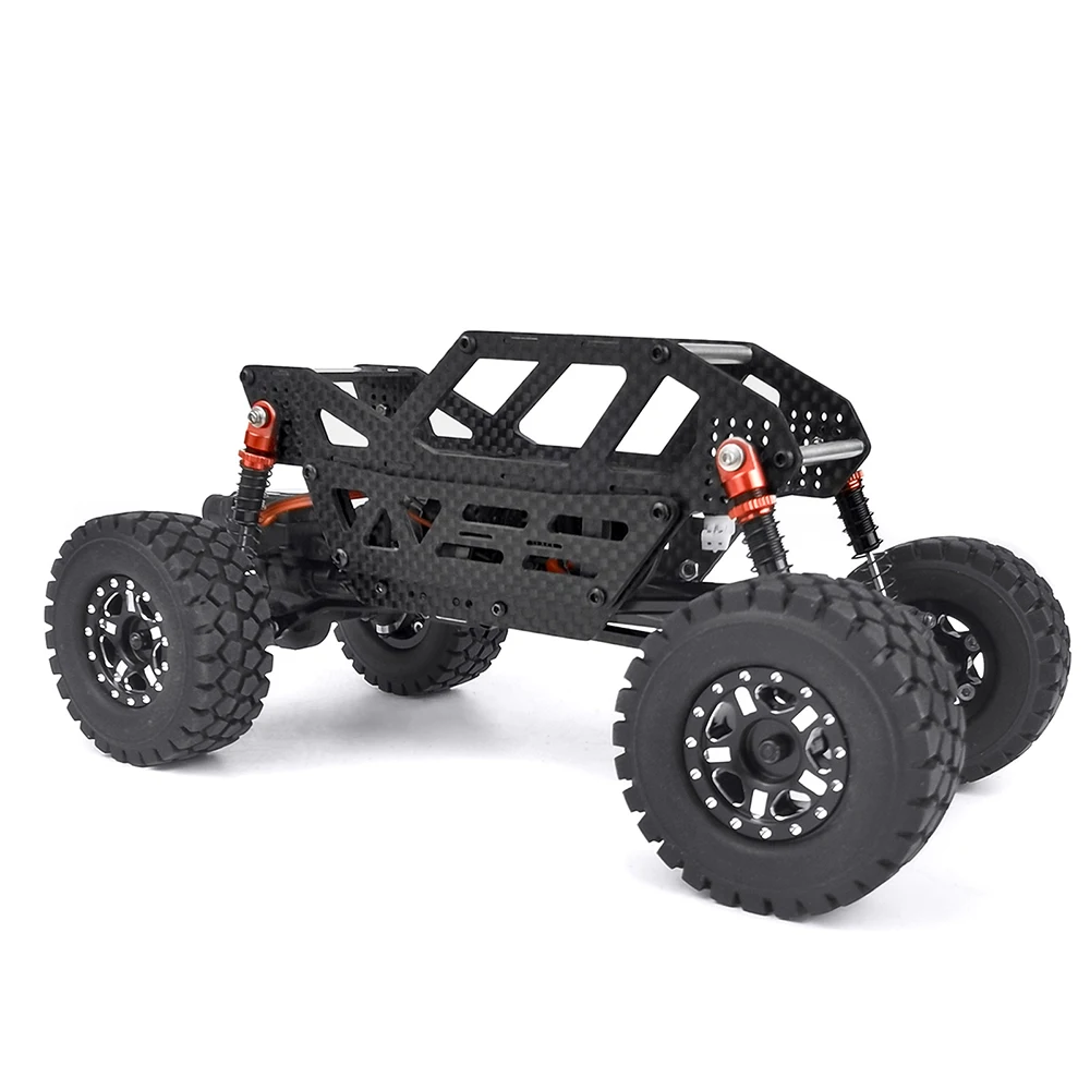 YEAHRUN Carbon Fiber & Aluminum Rock Buggy Frame Body Shell Roll Cage for Axial SCX24 Deadbolt Bronco C10 1/24 RC Crawler Car