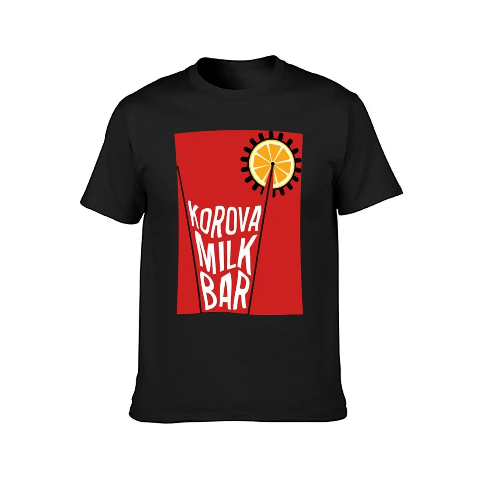 Korova Milk Bar Poster T-Shirt funnys korean fashion Men's t-shirt