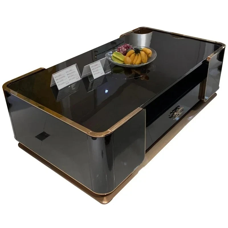 

Итальянский светлый роскошный журнальный столик, краска для выпечки, простой чайный столик из цельного дерева для гостиной