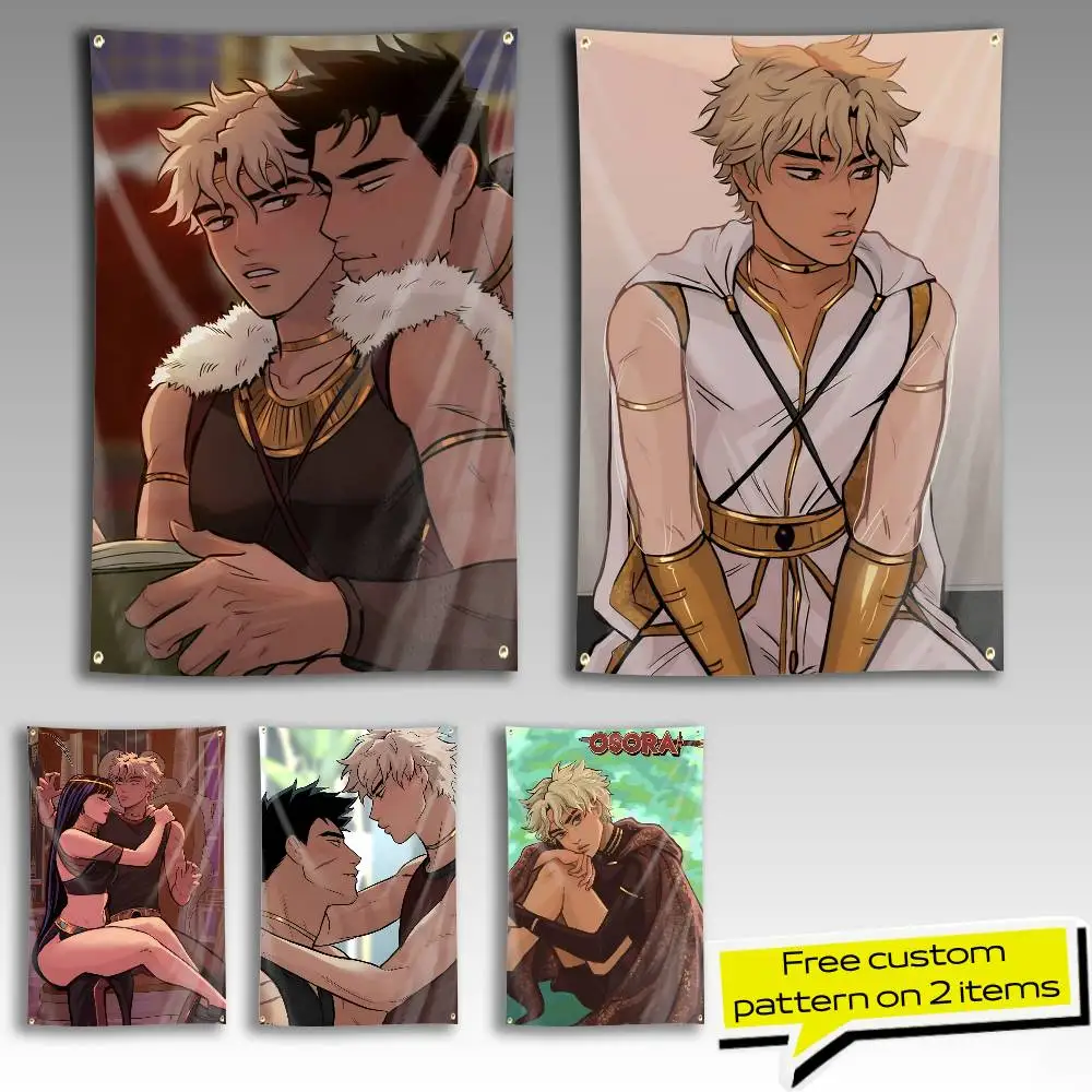 BL Manhwa O-Osora Calaveras Flag Tapestry Banner for Bedroom Living Room Outdoor Camping Custom Supported