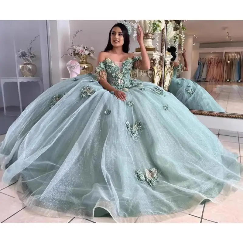 

Off Shoulder Tassel Bead Wedding Dress Heavy Industry Strapless Adult Ceremony Performance Colorful Gauze Skirt Customized