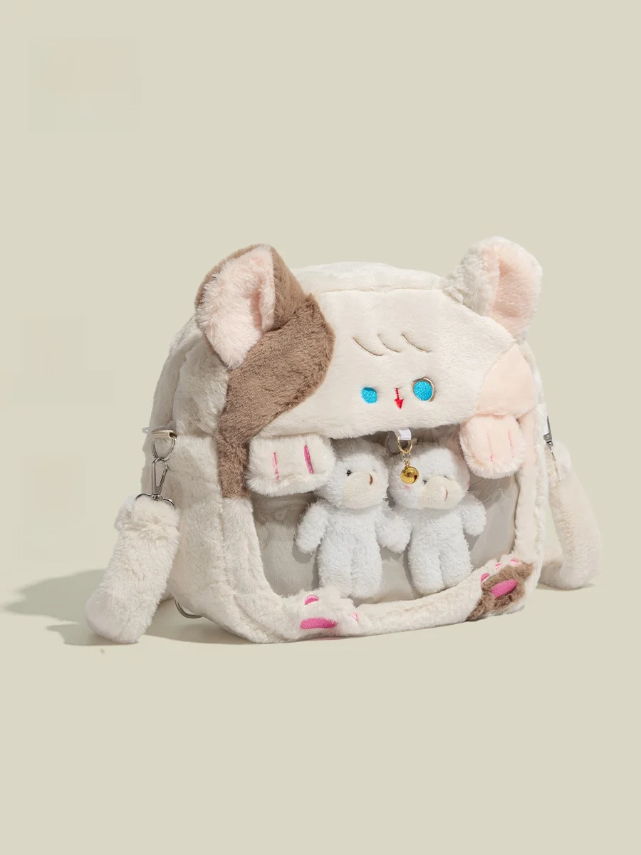 愛らしいぬいぐるみバックパック-ダブルショルダーバッグ-かわいい女の子人形-アニメ-未来ボーカロイド-軽量-防水-ティーンエイジャー向け-日常使用