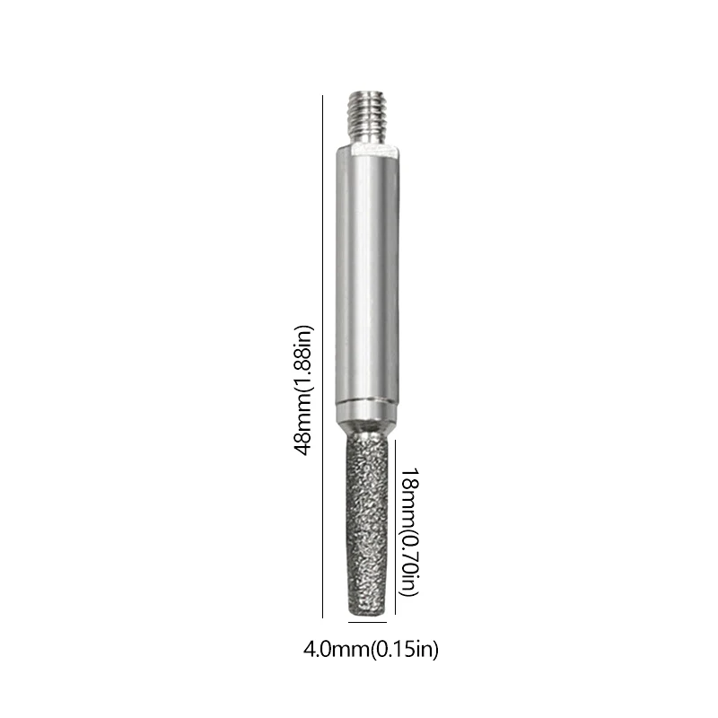 Diamond Coated Grinding Head for Chainsaw, Sharpener Parts, Cylindrical Burr, File Grinding Tools, 4mm, 5mm, 6mm, 3pcs por conjunto
