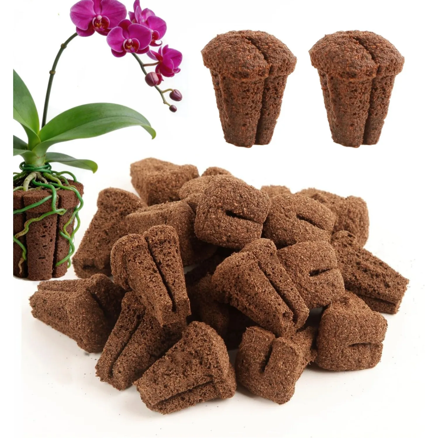 Esponjas de germinación rápida para orquídeas y plantas de vástago, esponjas de siembra para bandejas de vivero Holo de 105 y 128 cavidades