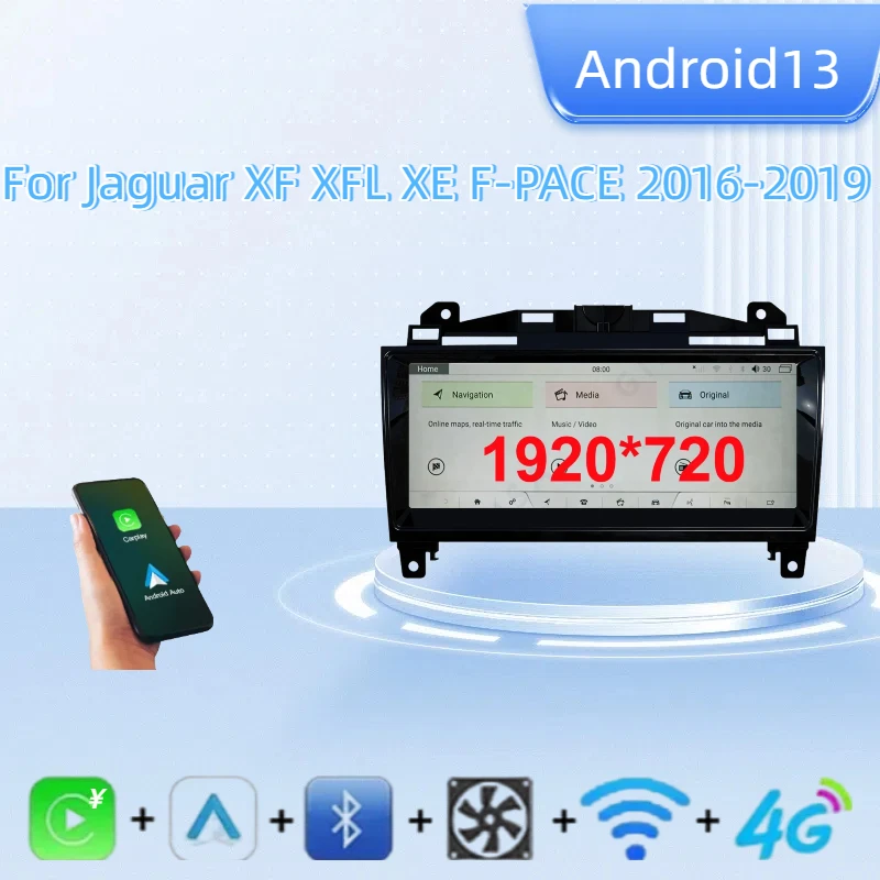 

Android For Jaguar XF XFL XE F-PACE 2016-2019 Car Radio DVD Multimedia Video Player Stereo Auto Navigation GPS 4G Head Unit