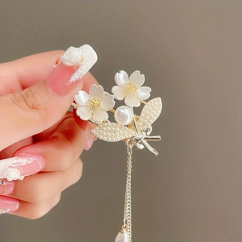 1pc elegant Convallaria imitation pearl hair accessories, the best choice of metal for women\'s holiday gifts, women\'s hair acces