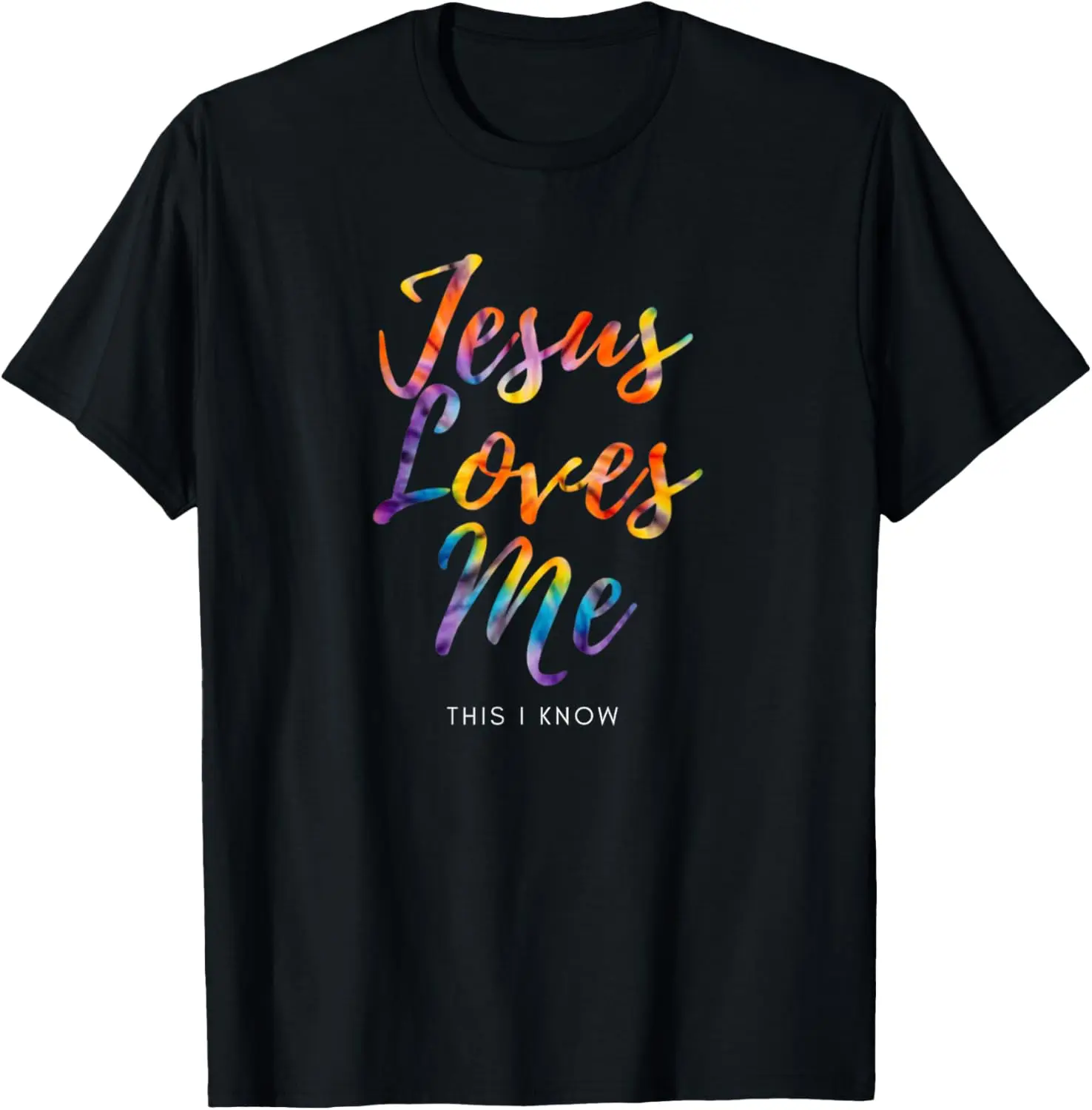 Jesus Love Me Cool Retro Christian Tie Dye T-Shirt