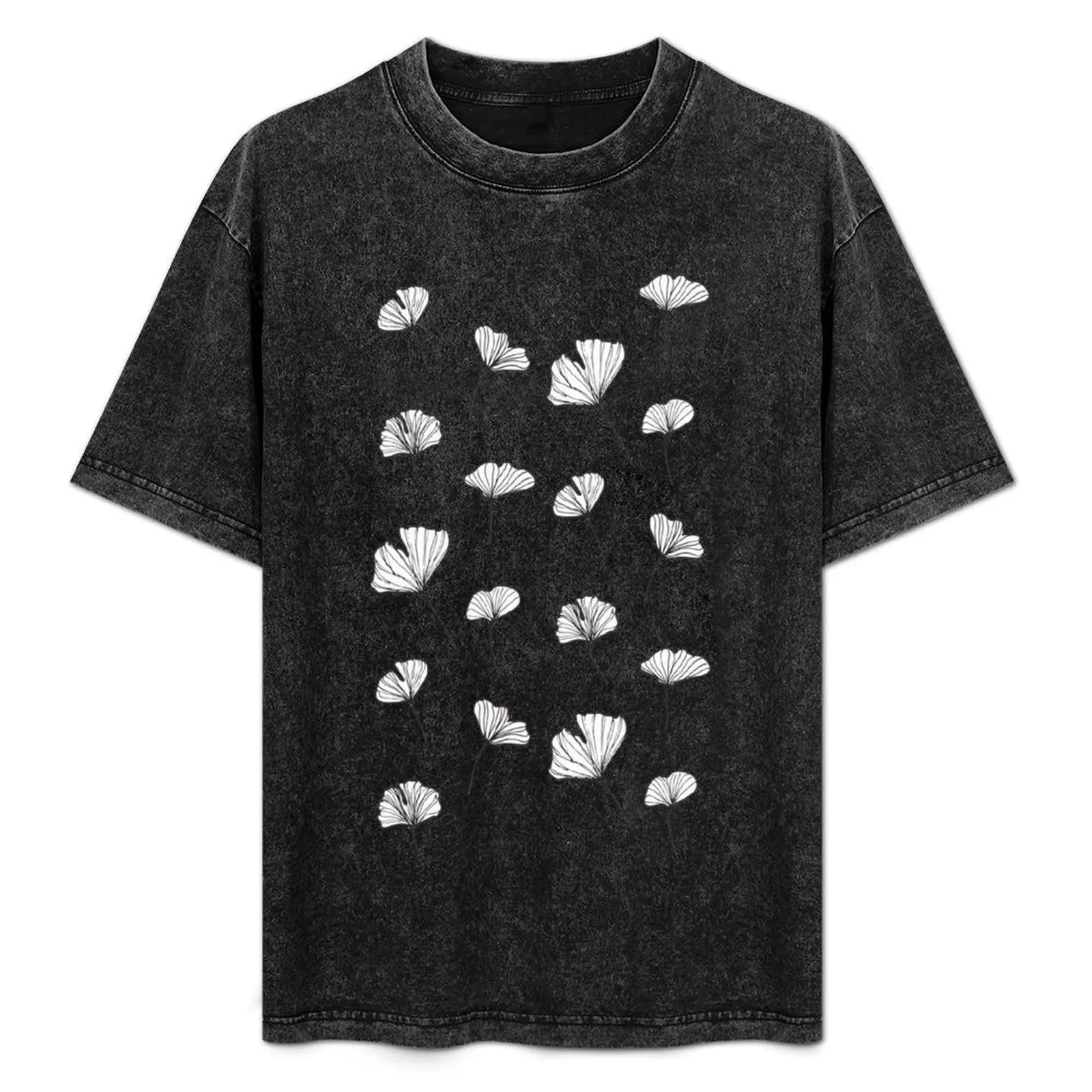 

Ginkgo Biloba Leaves Pattern T-Shirt Durable Work Wear T-Shirt