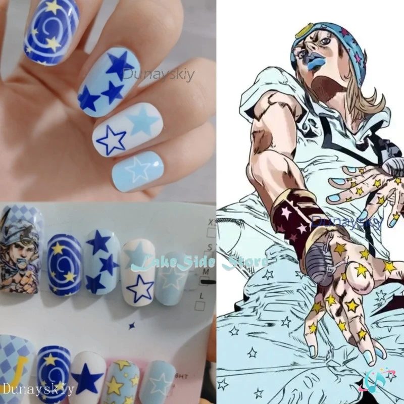 JJBA Steel Ball /Run Johnny Joestar Cosplay Style Anime Support Merch Nail Cosplayкосплей sexys outfits코스튬