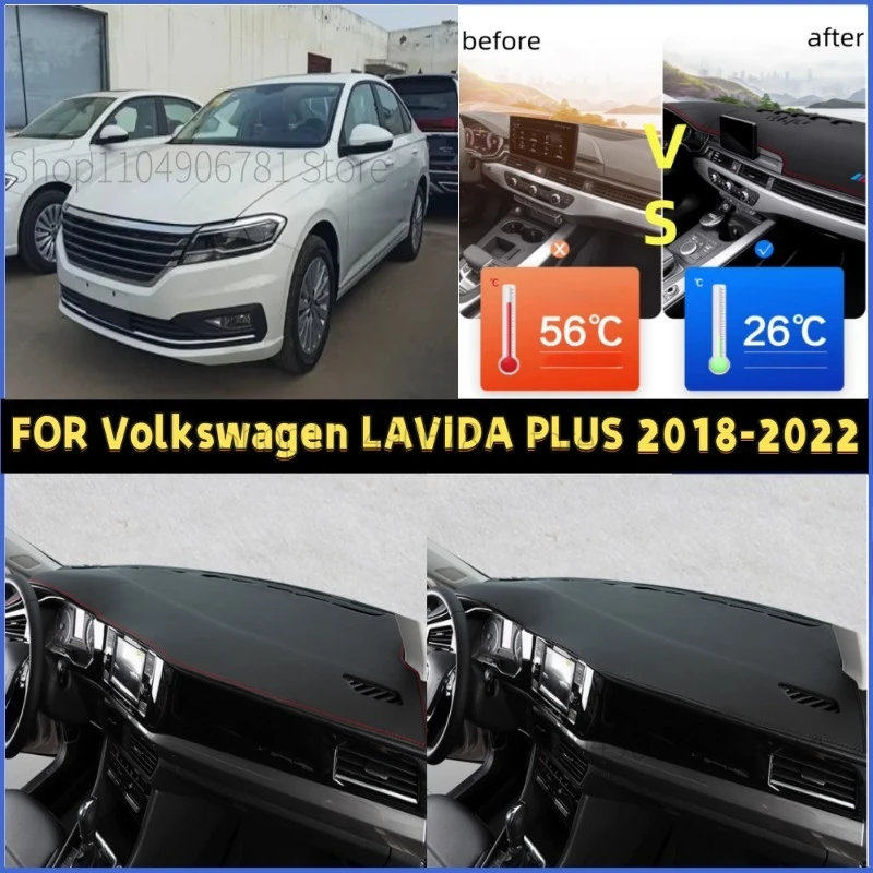 

FOR Volkswagen LAVIDA PLUS 2018-2022 Car Dash Mat Dashmat Dashboard Mat Cover Sun Shade Dash Board Cover Carpet Accessories