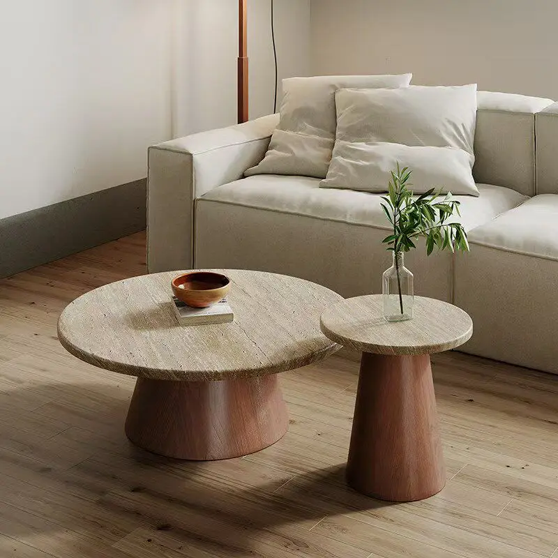 

Living Room Round Coffee Tables Sofa Vintage Center Side Tables Bedroom Apartment Mesa De Centro Sala Japandi Style Furniture