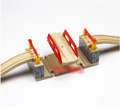 Houten Brug Luxe Multifunctionele Roterende Dubbelsporige Railwagens En Accessoires Geschikt Voor Houten Elektrische Auto Pd78