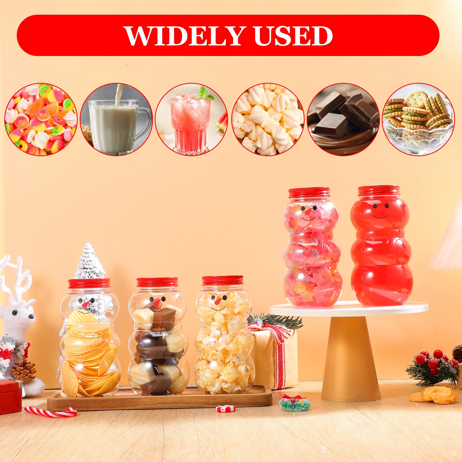 10 قطعة أكواب مشروبات الشاي والحليب عيد الميلاد ثلج زجاجات عصير المحمولة هدية التفاف زجاجات حلوى الحفلات