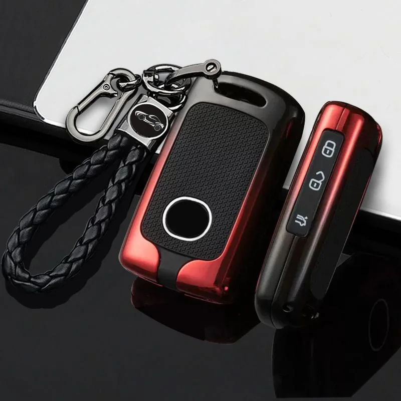 Zinc Alloy Car Key Case for Mazda CX9 CX8 CX5 CX7 CX30 Mazda3 Alexa 3 5 6 2024 Keychain Cover Shell Ring Holder Fob Accessories