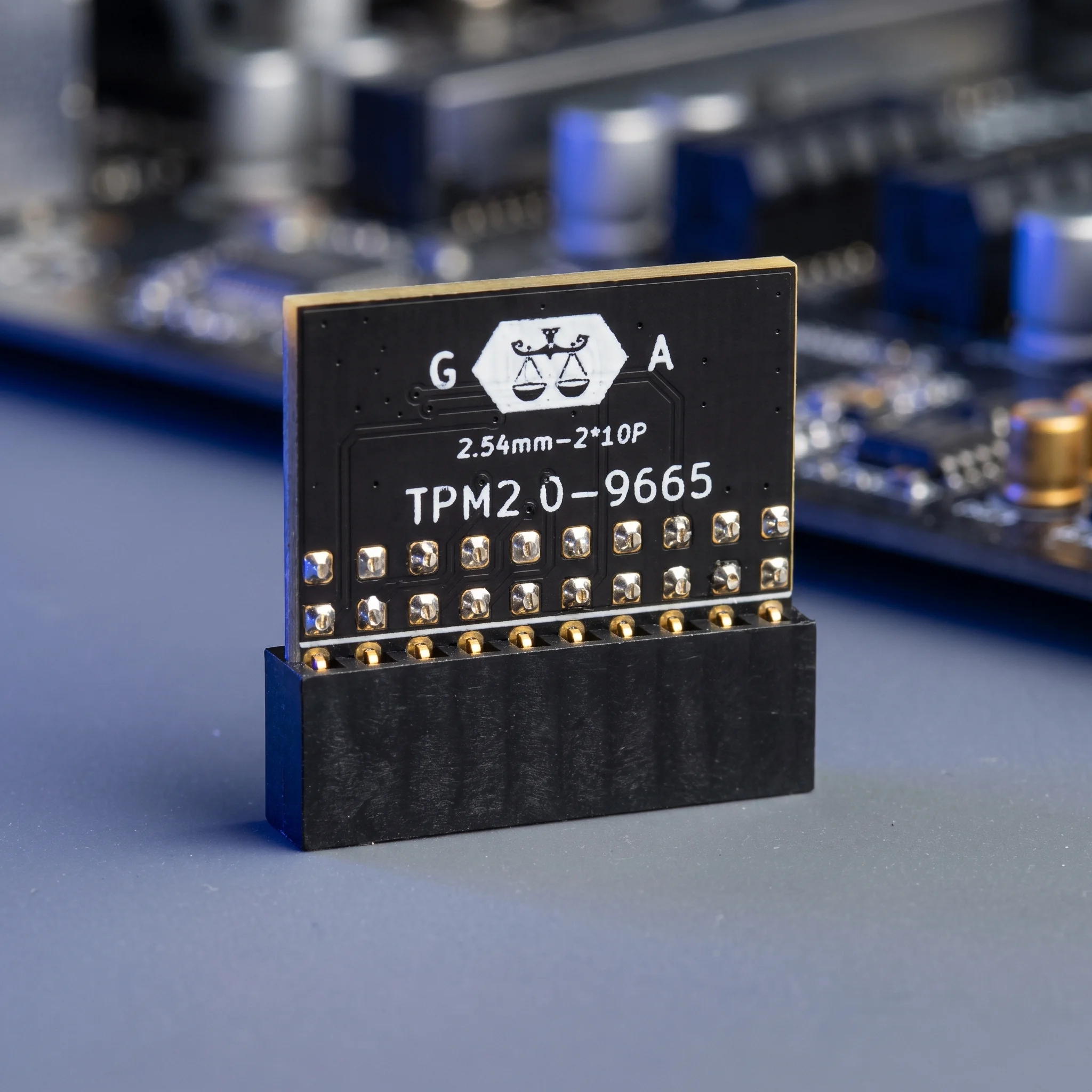 TPM2.0 Module with SLB9665 Chip, 20Pin 2.54mm 2×10P Security Encryption Module Compatible with PC Motherboard Win11 Installation