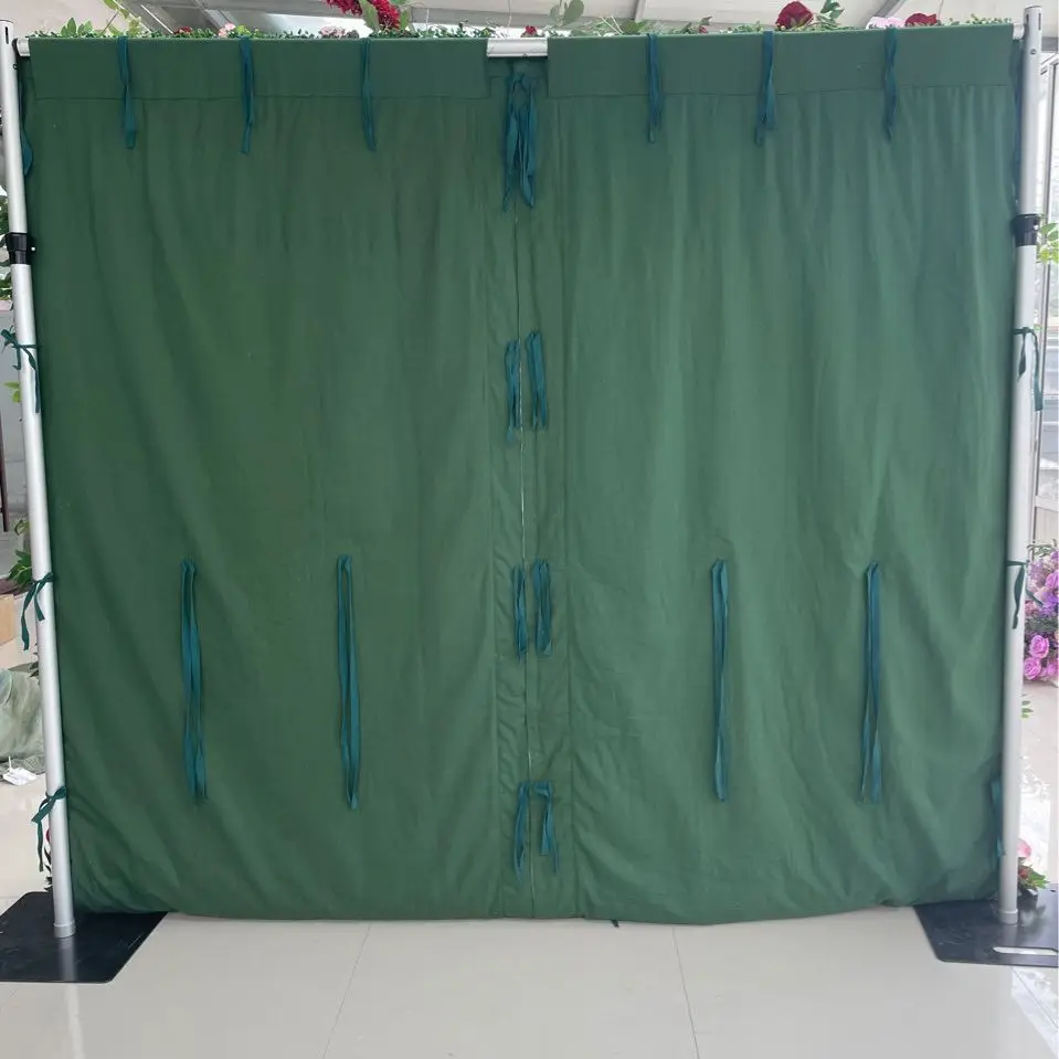 الأبيض بورجوندي الورد الأخضر نشمر القماش 5D زهرة الجدار في الهواء الطلق الزفاف خلفية ديكور تشكيلة الأزهار جدار النباتات الخضراء