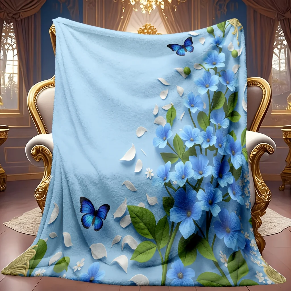 Modern Nature Insect 2d Printed Soft Couch Cover Throw Retro Style Home Accent For Office Supermarket Mall