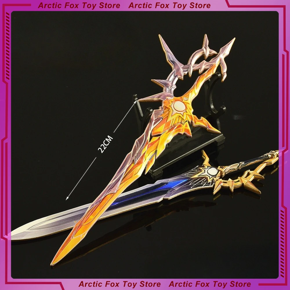 22 سنتيمتر هونكاي ستار السكك الحديدية لعبة الشكل الأبيض السيف محيط المعادن براعة نموذج الدعائم تمثال الديكور الحلي الهدايا اللعب #1